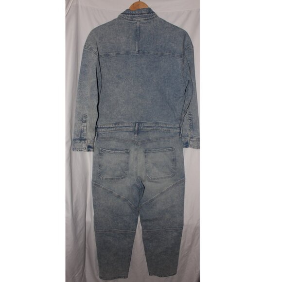 NWT MOTHER All In One Breaker Denim Jumpsuit Size L - Picture 15 of 15